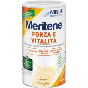 Meritene Vaniglia 270g - Preparato Solubile Ricco di Proteine e 19 Vitamine per Energia e Vitalità