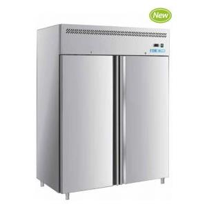 FORCAR-COLD M-GN1410TN-FC Frigorifero Ventilato Doppia Porta in Acciaio Inox AISI 201 con Sbrinamento Automatico e Controllo Elettronico della Temperatura