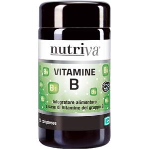 Nutriva Vitamine B - Integratore Alimentare con 50 Compresse per Metabolismo Energetico e Riduzione della Stanchezza