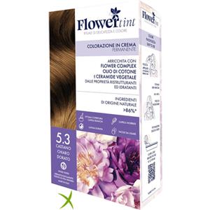 MAMI Srl FlowerTint Colorazione in Crema Permanente 5.3 Castano Chiaro Dorato - Ristrutturante e Idratante