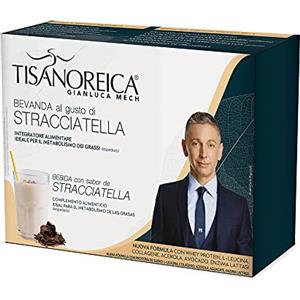 Gianluca Mech - Proteine in Polvere alla Stracciatella 4x28gr, Integratore Alimentare Keto con Acacia per il Metabolismo dei Carboidrati e Proteine per la Massa Muscolare, 352kcal per 100gr