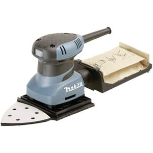 Makita, Levigatrice orbitale a base quadrata velcrata 200 W in confezione Makpac, BO4565J