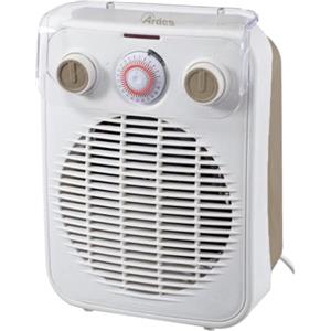 ARDES | AR4F10TI Termoventilatore a Filo CHRONOS, Stufetta Riscaldante 2 Potenze Eco/comfort, Termostato Temperatura Ambiente, Stufetta Scaldino Portatile con Timer 24H e Sicuro Contro I Liquidi