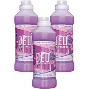 Deo Mix Petali di Peonia Detersivo Pavimenti - Deterge e igienizza tutte le superfici - 480ml - 3 Pezzi