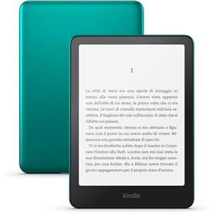 Amazon Kindle Paperwhite Signature Edition (Ultimo modello) - Il nostro Kindle più veloce con luce frontale a regolazione automatica, ricarica wireless- 32 GB - Verde metallizzato