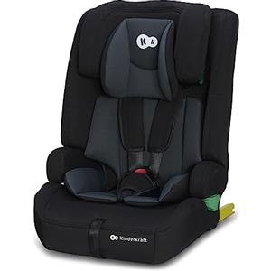 kk Kinderkraft Kinderkraft SAFETY FIX 2 I-SIZE 76-150 cm Seggiolino Auto 9-36 kg isofix, Alzatina auto bimbi, Poggiatesta regolazione, Cinture di sicurezza, Facile da pulire, Nero