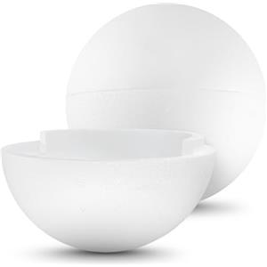 Netuno 1x Pallina polistirolo grande diametro 20 cm pallina polistirolo bianco da decorare paillettes base decorazioni Natale DIY fai da te decoupage feste progetti scolastici casa scuola