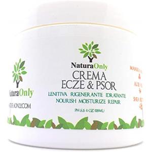 Natura Only Crema Eczema & Psoriasi - crema naturale ed intensiva con Miele di Manuka, Aloe Vera, Burro di karitè, Olio di cocco. trattamento per la pelle secca, pruriginosa,arrossata e squamosa