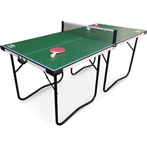 Teorema Giocattoli - Tavolo da Ping Pong Pieghevole Salvaspazio, Misure 182x86.5X75 cm, Tavolo Ping Pong esterno e interno con Set Completo: Rete, 2 Racchette e 2 Palline, Facile da Trasportare