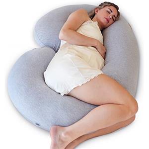 Pharmedoc Cuscino Gravidanza - Cuscino Gravidanza per Dormire a Forma di C Supporto Maternità - Supporto per Schiena, Fianchi, Gambe, Pancia per Donne Incinte - Cuscino Allattamento e Gravidanza