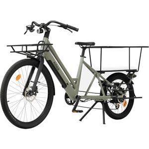 Nilox C3, Ebike Cargo Long, Bici Elettrica Fino a 15kg Anteriori e 50kg Posteriori, Autonomia fino a 50 km, Telaio alluminio 24kg, Motore BAFANG 250W, Batteria 10Ah 360Wh, Display LCD, Freni idraulici