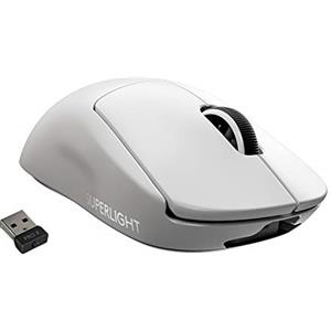 Logitech G PRO X SUPERLIGHT Mouse Gaming Wireless, Sensore HERO 25K, 25.600 DPI, Ultraleggero con 63g, Progettato ‎per eSport, 5 Pulsanti Programmabili, PC/Mac/Laptop - Bianco