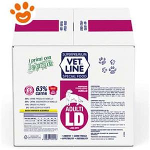 Vet Line Adulto LD Agnello 12kg - Crocchette Semiumide Monoproteiche per Cani Adulti