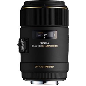 Sigma - Obiettivo 105mm-F/2.8 AF MACRO EX DG OS HSM,Attacco Canon
