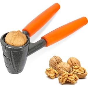 Libershine Schiaccianoci in Alluminio con Impugnatura in Legno, Schiaccianoci per Noci, Schiaccia Noci Professionales, Apribottiglie Noce, Noces Pinze Apri Facilmente, per Noci, Nocciole, Mandorle