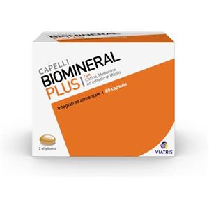 BIOMINERAL ONE Capelli, Integratore Alimentare per Capelli con Cistina, Metionina, Biotina ed Estratto di Miglio, Contribuisce al Mantenimento di Capelli Normali, 60 Capsule