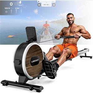 LABGREY Vogatore Magnetico, Vogatore Bluetooth Pieghevole per Uso Domestico, Ideale per Allenamento Cardio in Casa, Binario in Lega, Super Silenzioso e Stabile (R1-Magnetico)