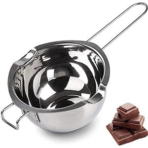 DHER 600ml Cioccolato Pentola Bagnomaria in Acciaio Inox Melting Pot Sciogliere Il Cioccolato Fondente Burro Melting Pot Acciaio Inossidabile Scioglie Burro, Formaggio, Caramello, Caramelle E Cera