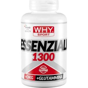 WHY SPORT ESSENZIALI 1300 - Aminoacidi Essenziali con Vitamina B6 e Glutammina - 200 Compresse