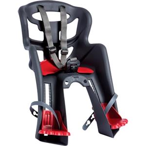 b bellelli Tatoo - Seggiolino Bici Anteriore - Attacco B-Fix - Si Fissa al Telaio - dai 9 Mesi ai 3 Anni - Max 15 kg - Colore Dark Grey