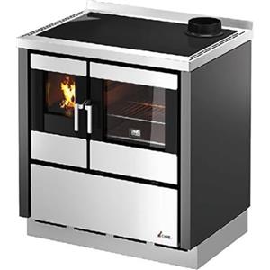 Cadel KOOK 80 - Cucina a Legna, 7.5 kW / 9.5 kW, Ventilazione + luce, Antracite