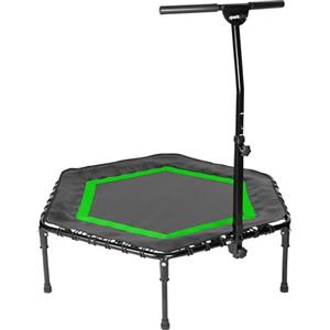 Sportplus Fitness, Trampolino Pieghevole Ø 126cm, Verde, Manubrio Regolabile in 5 Posizioni