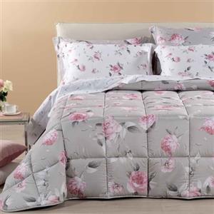 Caleffi Trapunta matrimoniale Bellarosa in raso di cotone, trapunta invernale Calleffi, piumone caldo