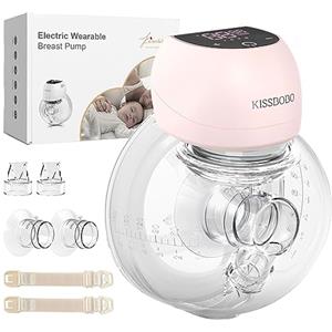 KISSBOBO Rivoluzionario Tiralatte Elettrico 202g, KISSBOBO Tiralatte Elettrico Indossabile Con 4 Modalità 12 Livelli, Comfort Ottimale Con Timer 21 mm/24 mm (Rosa/1 Pezzo)