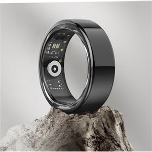 DEKELIFE 2024 Smart Ring Uomo Donna, Anello Smart Fitness Tracker con Frequenza Cardiaca, SpO2, Monitoraggio del Sonno, 20 Modalità Sport Impermeabil IP68 per Android e iOS, Misura 12, Nero