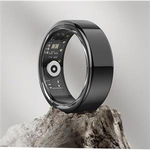 DEKELIFE 2024 Smart Ring Uomo Donna, Anello Smart Fitness Tracker con Frequenza Cardiaca, SpO2, Monitoraggio del Sonno, 100+ Modalità Sport Impermeabil IP68 per Android e iOS, Misura 10, Nero