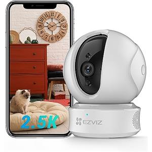 EZVIZ C6CN 4MP Telecamera di Sorveglianza 2K, Telecamera Wi-Fi Interno, Copertura visiva a 360°, Audio Bidirezionale, Maschera Intelligente della Privacy, Tracciamento del Movimento, Cloud, Alexa