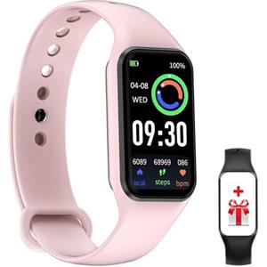 FeipuQu Smartwatch Uomo Donna, 5 ATM Impermeabil con Cardiofrequenzimetro/SpO2/Sonno/Contapassi, Notifiche Smart Watch Orologio Fitness Activity Tracker per iOS Android (2 cinturini)