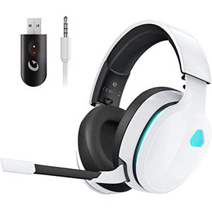 Gvyugke Cuffie Gaming, 2,4 GHz Cuffie Gaming Wireless per PC, PS4, PS5, Mac, Switch, Wireless Cuffie Bluetooth 5.2, Cuffie PS5 con Microfono Staccabile, Jack Audio 3.5 mm per Cuffie Gaming Cablate