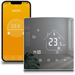 BEOK CONTROLS Termostato Wifi Caldaia a Gas, Tuya Termostato Ambiente Parete Smart Programmabile Settimanalmente per Riscaldamento Caldaia a Gas/Acqua Compatibile con Alexa 3A TGR85WIFI-WPB