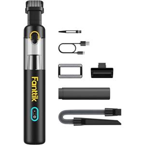 Fanttik Slim V8 Mate Aspirabriciole Senza Fili Per Auto,Alta Potenza di Aspirazione 12000Pa,Doppio sistema di filtraggio,Ricarica Rapida USB-C in 2 Ore,Mini Aspirapolvere Portatile con Tubo Flessibile