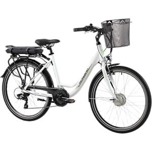 F.lli Schiano E-Moon, Bici Elettrica da Città 26 Inches per Adulti, 36V 13Ah Batteria Rimovibile, Motore 250W 40Nm, City Ebike, Bianco