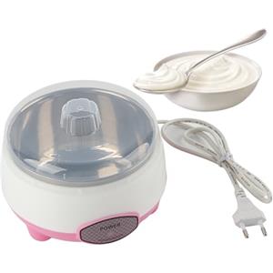 Topyond Mini Yogurtiera da 15 W 1 L Macchina per Fare Lo Yogurt Automatica con Riscaldamento a 360 ° per La Casa Spina Europea 220 V Rosa Goditi Il ​​Delizioso Yogurt Fatto in Casa con Facilità