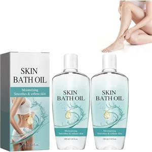 Grgowe 2Pc Olio Da Bagno Originale Morbido,Olio Da Bagno Originale Per La Pelle,Bagnoschiuma Nutriente A Base Di Oli,Olio Da Bagno Originale Skin So Soft,Leviga e Ammorbidisce La Pelle Secca o Ruvida