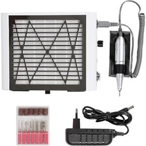 DJOAIUYF Aspirapolvere portatile per unghie, aspiratore da tavolo, per manicure, 30 K, rpm, con manico per lucidatura, 30000 Rpm