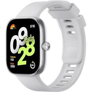 Xiaomi Redmi Watch 4 (Smartwatch), Schermo AMOLED 1,97, Autonomia 20 giorni, 150+ modalità sportive, GPS integrato, corona in acciaio, Chiamate Bluetooth, Monitoraggio Battito Cardiaco, SpO2, Grigio