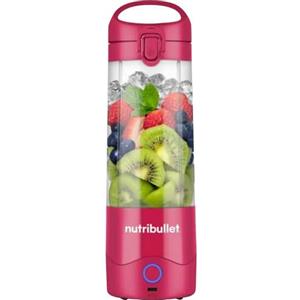 Nutribullet Leggero Frullatore Portatile, 475ml BPA Free Tritan, Mini Frullatore, Lama a 4 Punte Acciaio Inox, Frullatore Multifunzione, Caricatore USB-C, Oltre 15 Cicli Frullatura, NBP003MA, Magenta