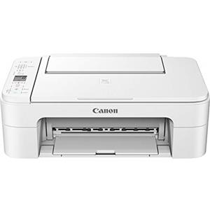 Canon PIXMA TS3351 - Stampante multifunzione a getto d'inchiostro a colori (stampa, scansione, copia, display LCD da 3,8 cm, WLAN, Print App, 4800 x 1200 Dpi), colore: Bianco