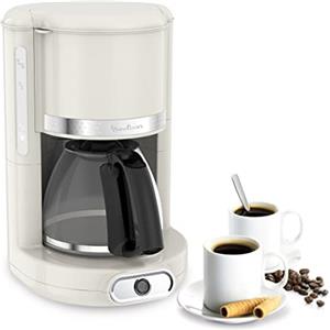 Moulinex FG381 FCM Soleil, Macchina da Caffè Americano, Capacità di 1,25 L fino a 15 Tazze di Caffè, Supporto Filtro Girevole, Sistema Anti Gocciolamento, Spegnimento Automatico, Mantenimento in Caldo