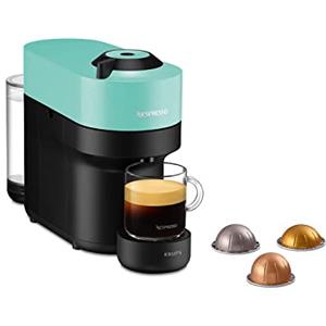 Nespresso Vertuo Pop XN9204K, Macchina caffè di Krups, Aqua Mint, Sistema Capsule Nespresso Vertuo, Serbatoio acqua 0.56L