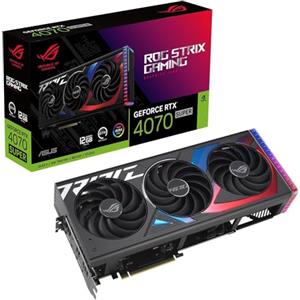 ASUS ROG Strix NVIDIA GeForce RTX 4070 SUPER Scheda Grafica 12 GB GDDR6X, 192 Bit, PCIe 4.0, HDMI, DisplayPort, Nero, ROG-STRIX-RTX4070S-12G-GAMING