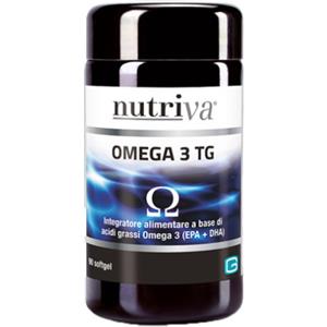Nutriva Omega 3 TG - Integratore Alimentare in Capsule Softgel per il Benessere Cardiovascolare - 90 Capsule