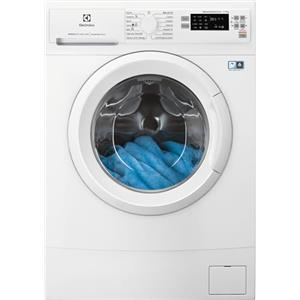 Electrolux EW6S507W Lavatrice Slim a Carica Frontale, Tecnologia SensiCare 600, 7 kg, Partenza Ritardata, Lavaggio Rapido, Display LED, 951 Giri al Minuto, Bianco, Classe B