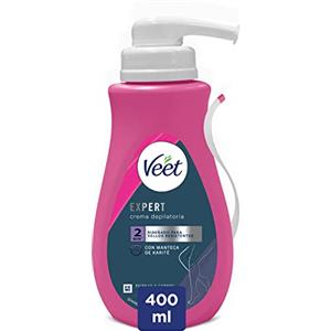 Veet Expert Crema Depilatoria Donna per Corpo e Gambe, con Mateca di Karité, 400 ml