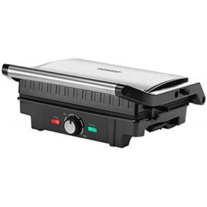 monzana Grill a contatto grill XL griglia da tavolo piastra 29x24cm BPA free tostiera Panini Maker 1600W antiaderente bistecchiera graticola elettrica manico Cool-Touch apertura 90 Gradi