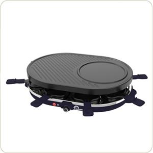 LITTLE BALANCE Appareil a raclette - LITTLE BALANCE - Multi cheese - 1200 W - 8 personnes - Grill / crepe amovible - Bleu nuit